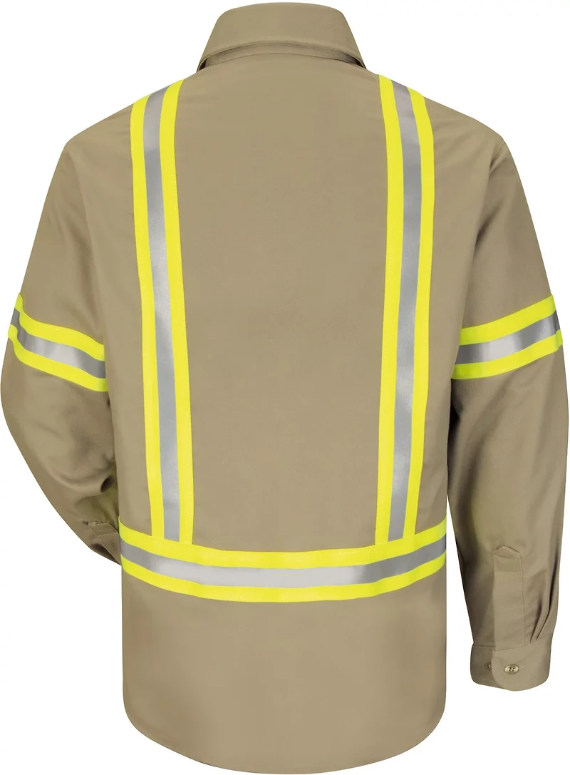 Bulwark Men's Midweight FR Enhanced Visibility Uniform Shirt
