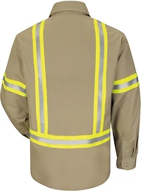 Bulwark Men's Midweight FR Enhanced Visibility Uniform Shirt