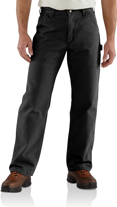 Carhartt Men's Flannel-Lined Wash Duck Dungaree Jeans