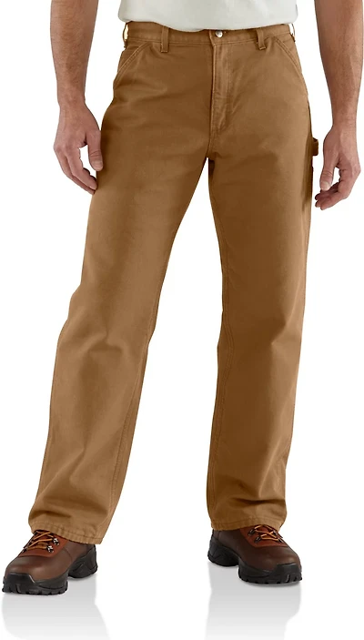 Carhartt Men's Flannel-Lined Wash Duck Dungaree Jeans