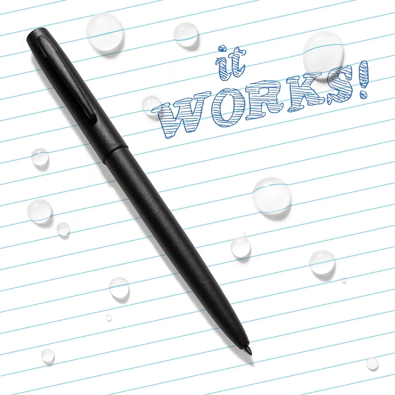 Rite in the Rain Weatherproof All-Weather Metal Pressurized Black Metal Clicker Pen Black Ink