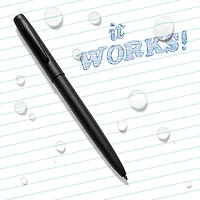 Rite in the Rain Weatherproof All-Weather Metal Pressurized Black Metal Clicker Pen Black Ink