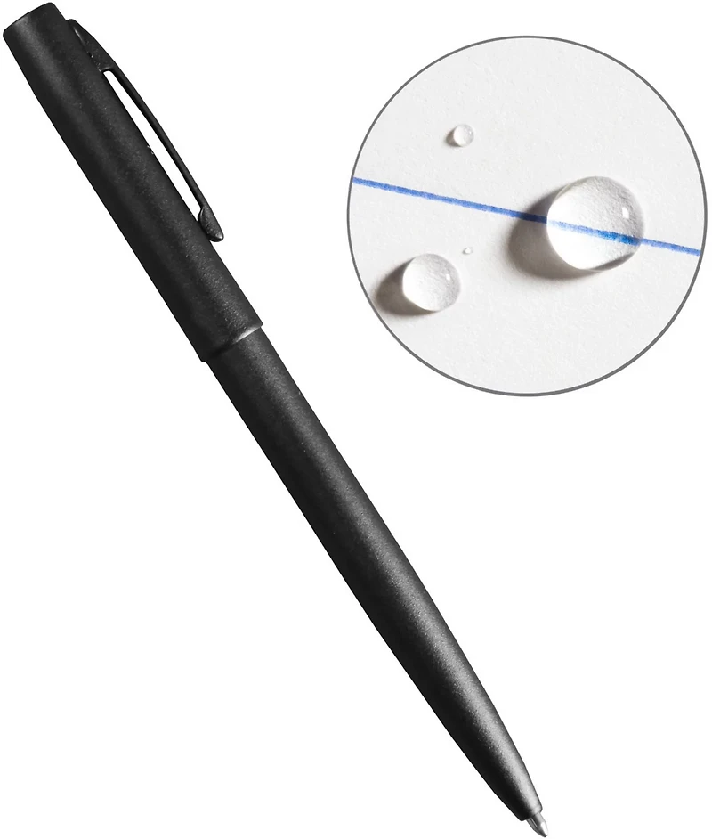 Rite in the Rain Weatherproof All-Weather Metal Pressurized Black Metal Clicker Pen Black Ink