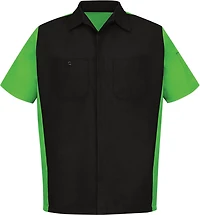 Red Kap Men's 2-Tone Crew Short Sleeve Shirt