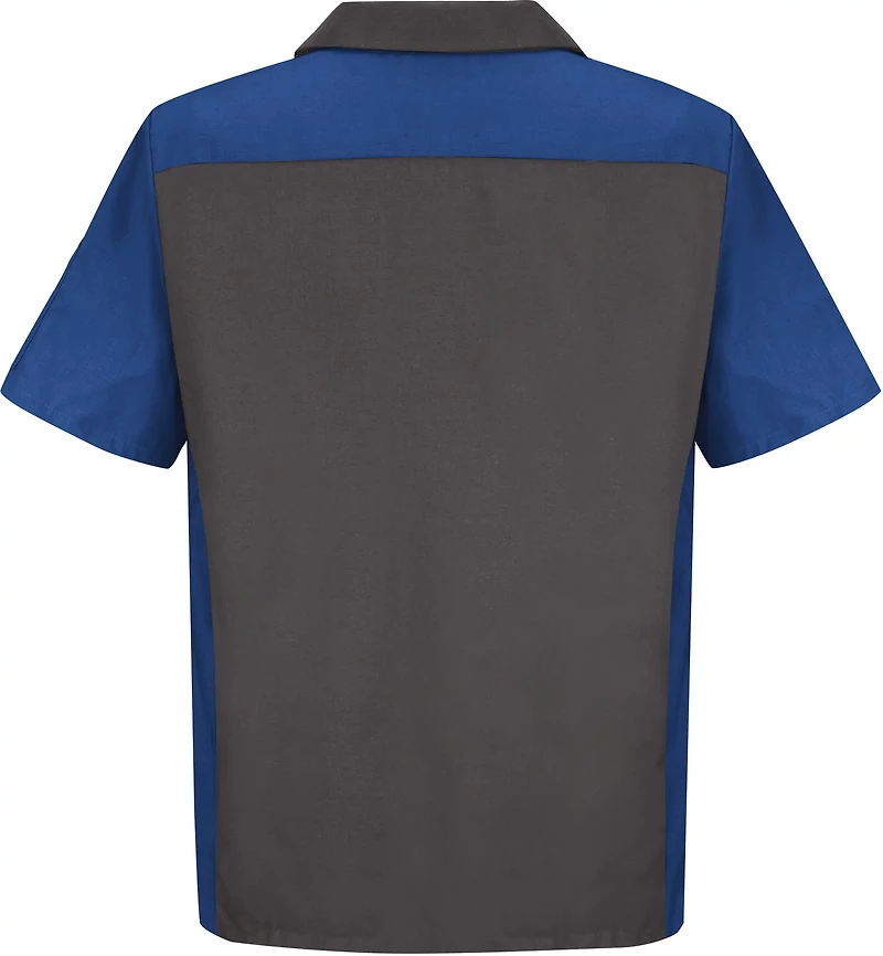 Red Kap Men's 2-Tone Crew Short Sleeve Button Down Shirt