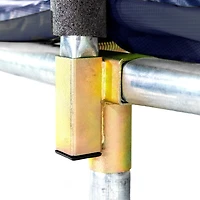 Skywalker Trampolines 15 ft Oval Trampoline with Kickback, Bounce and Navy Spring Pad