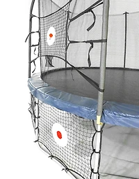 Skywalker Trampolines 15 ft Oval Trampoline with Kickback, Bounce and Navy Spring Pad