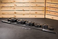 Lifeline 300 Pound Pro Olympic Rubber Grip Weight Plate Set