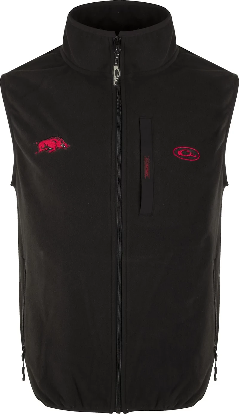 Drake Waterfowl Men's University of Arkansas Camp Fleece Vest