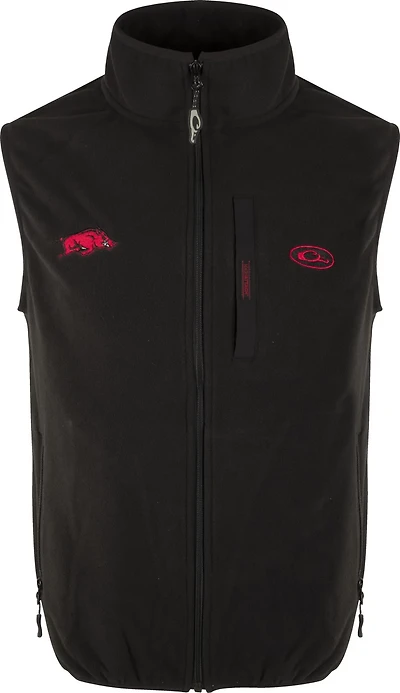 Drake Waterfowl Men's University of Arkansas Camp Fleece Vest