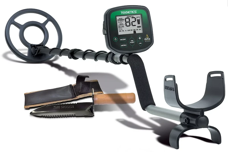 Teknetics Delta 4000 Metal Detector with Bonus Steel Digger and Sheath