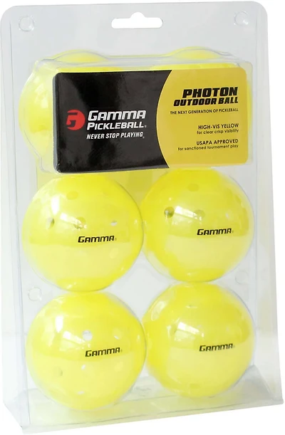 Gamma Photon Outdoor Pickleballs 6-Pack