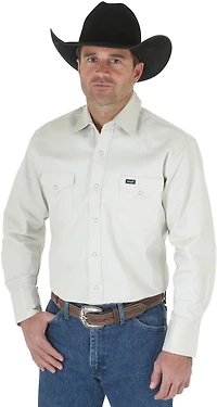 Wrangler Men's Cowboy Cut Long Sleeve Western Work Shirt