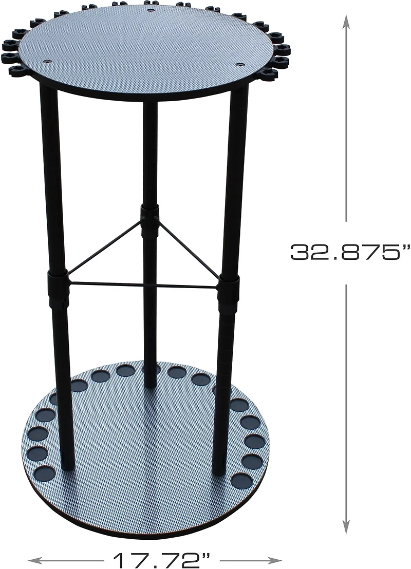 Rush Creek 17-Rod Round Spinning Storage Rack