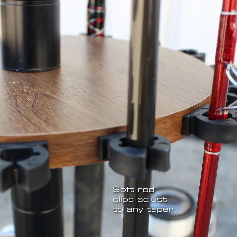 Rush Creek 16 Fishing Rod Round Rack