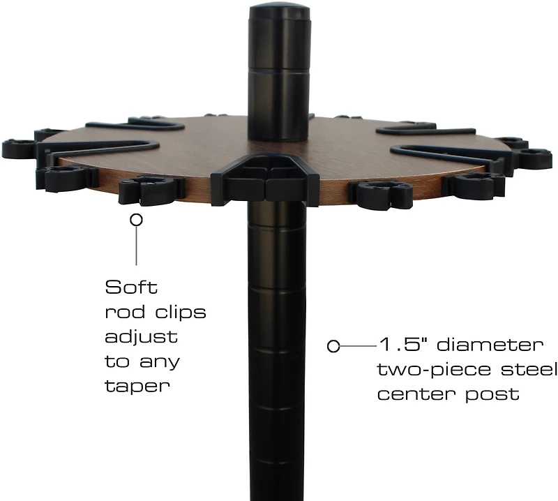 Rush Creek 24-Rod Round Spinning Rack