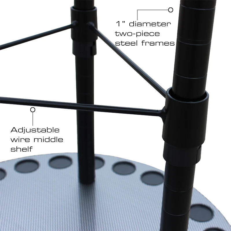 Rush Creek 17-Rod Round Spinning Storage Rack