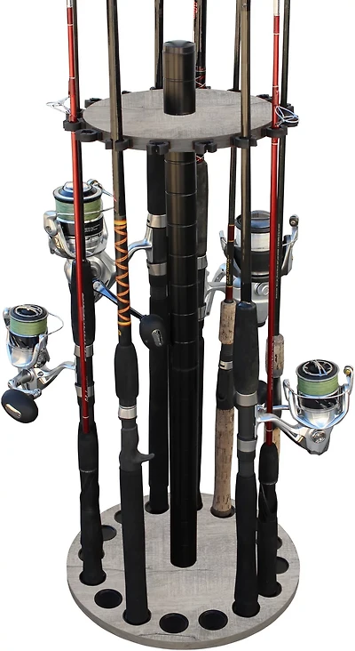 Rush Creek Barn Wood 16-Rod Floor Storage Rack