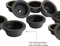 Rush Creek 3-in-1 Aluminum Modular 10-Rod Wall and Ceiling Rack