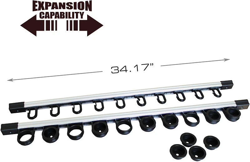 Rush Creek 3-in-1 Aluminum Modular 10-Rod Wall and Ceiling Rack