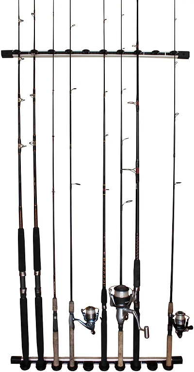 Rush Creek 3-in-1 Aluminum Modular 10-Rod Wall and Ceiling Rack