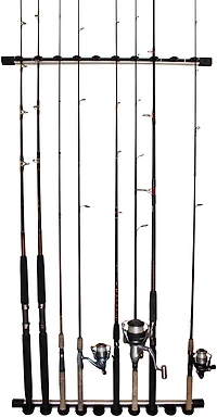 Rush Creek 3-in-1 Aluminum Modular 10-Rod Wall and Ceiling Rack