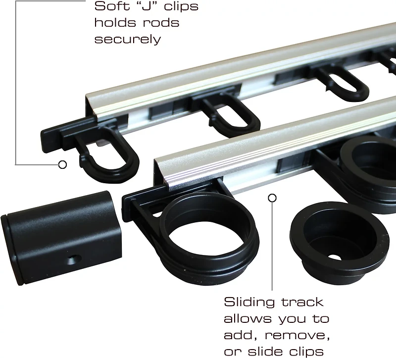 Rush Creek 3-in-1 Aluminum Modular 10-Rod Wall and Ceiling Rack