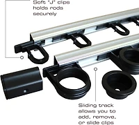 Rush Creek 3-in-1 Aluminum Modular 10-Rod Wall and Ceiling Rack