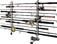 Rush Creek Barn Wood 2-in-1 Wall and Ceiling 11-Rod Rack