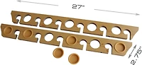 2-Piece 3-in1 11-Rod Wall or Ceiling Rod Rack