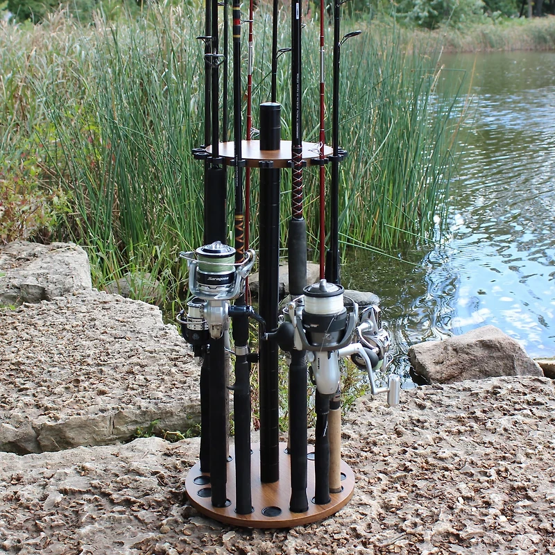 Rush Creek 16 Fishing Rod Round Rack
