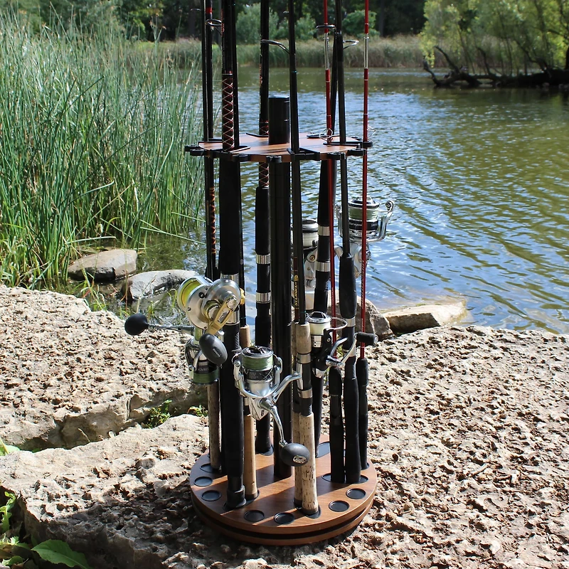 Rush Creek 24-Rod Round Spinning Rack