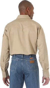 Wrangler Men's Flame Resistant Long Sleeve Denim Work Shirt