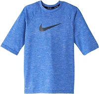 Nike Boys' Heather Short Sleeve Hydroguard Rash Guard