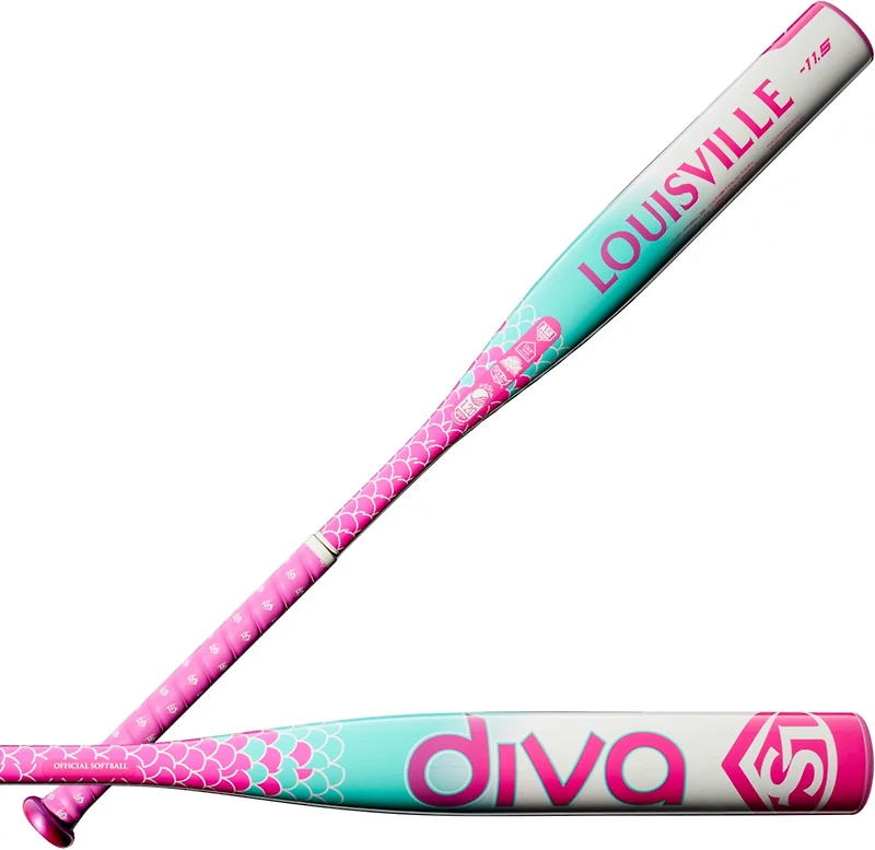 Louisville Slugger Girls' 2020 Diva Alloy Fast-Pitch Softball Bat (-11.5)