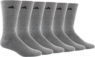 adidas Men's Large Athletic Crew Socks 6 Pack