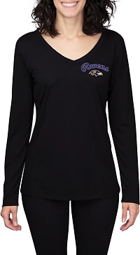 College Concept Women's Baltimore Ravens Side Marathon Long Sleeve Top