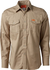 Wrangler Men's Flame Resistant Long Sleeve Denim Work Shirt