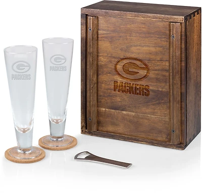 Picnic Time Green Bay Packers Pilsner Beer Glass Gift Set