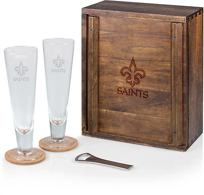 Picnic Time New Orleans Saints Pilsner Glass Gift Set