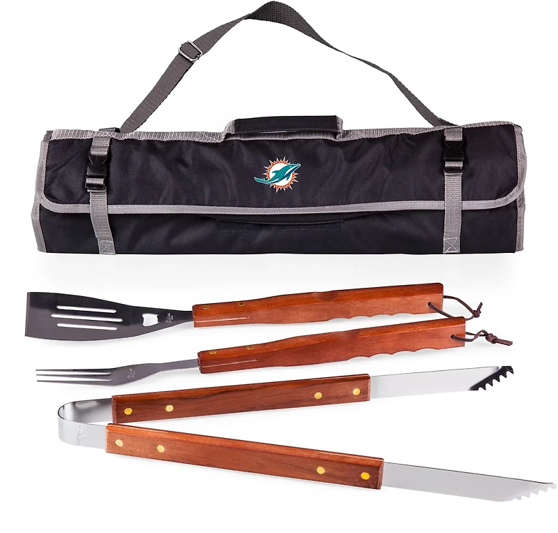 Picnic Time Miami Dolphins Barbecue Tote and Grill Set