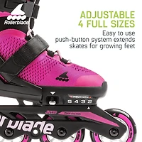 Rollerblade Girls' Microblade Adjustable Fitness In-Line Skates