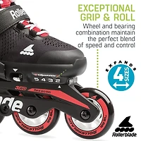 Rollerblade Boys' Microblade Adjustable Fitness In-Line Skates