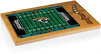 Picnic Time Jacksonville Jaguars Icon Glass Top Cutting Board and Knife Set