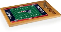 Picnic Time New England Patriots Icon Glass-Top Cutting Board and Knife Set