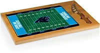 Picnic Time Carolina Panthers Icon Glass Top Cutting Board and Knife Set
