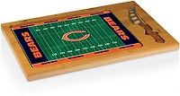 Picnic Time Chicago Bears Icon Glass-Top Cutting Board and Knife Set