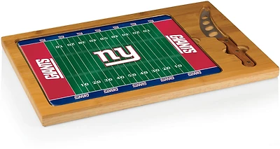 Picnic Time New York Giants Icon Glass-Top Cutting Board and Knife Set