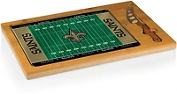 Picnic Time New Orleans Saints Icon Glass Top Cutting Board and Knife Set