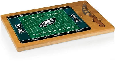 Picnic Time Philadelphia Eagles Icon Glass-Top Cutting Board and Knife Set